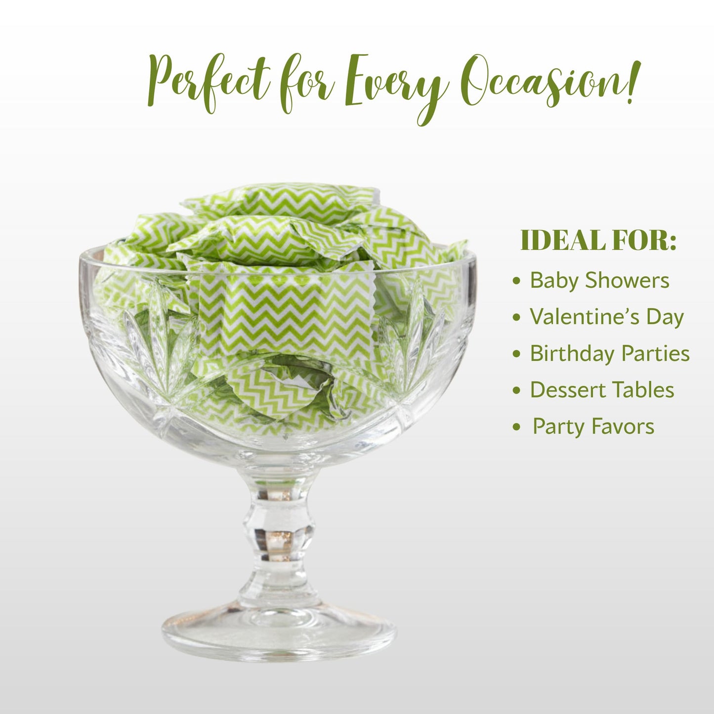 216ct Lime Green Buttermints Individually Wrapped – Bulk Soft Butter Mints for Spring Events, St. Patrick’s Day, Candy Buffets & Party Favors
