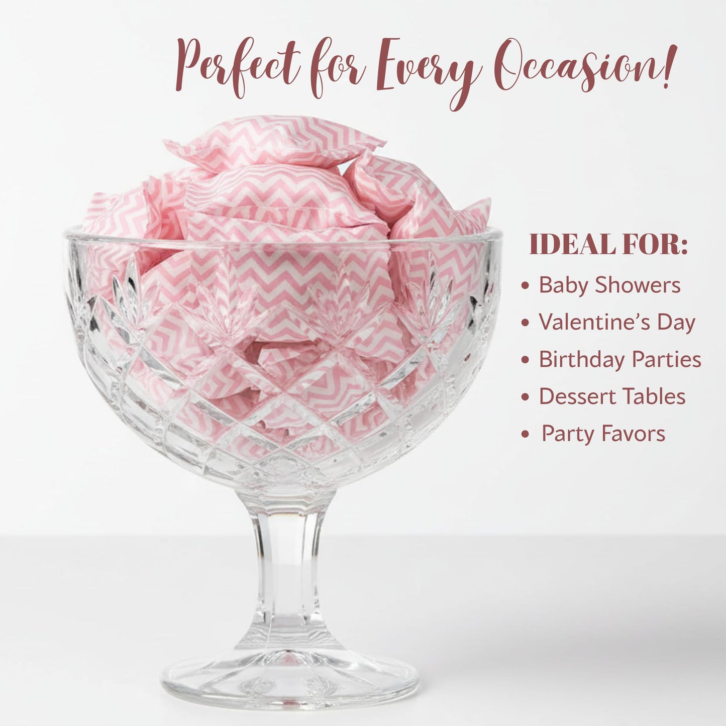 216ct Pink Buttermints Individually Wrapped – Bulk Soft Butter Mints for Baby Girl Showers, Bridal Parties, Valentine’s Day & Candy Buffets