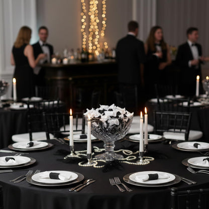 60ct Black & White Buttermints Individually Wrapped – Soft Dinner Mints Bulk for Weddings, Graduation, Candy Buffets & Elegant Party Favors