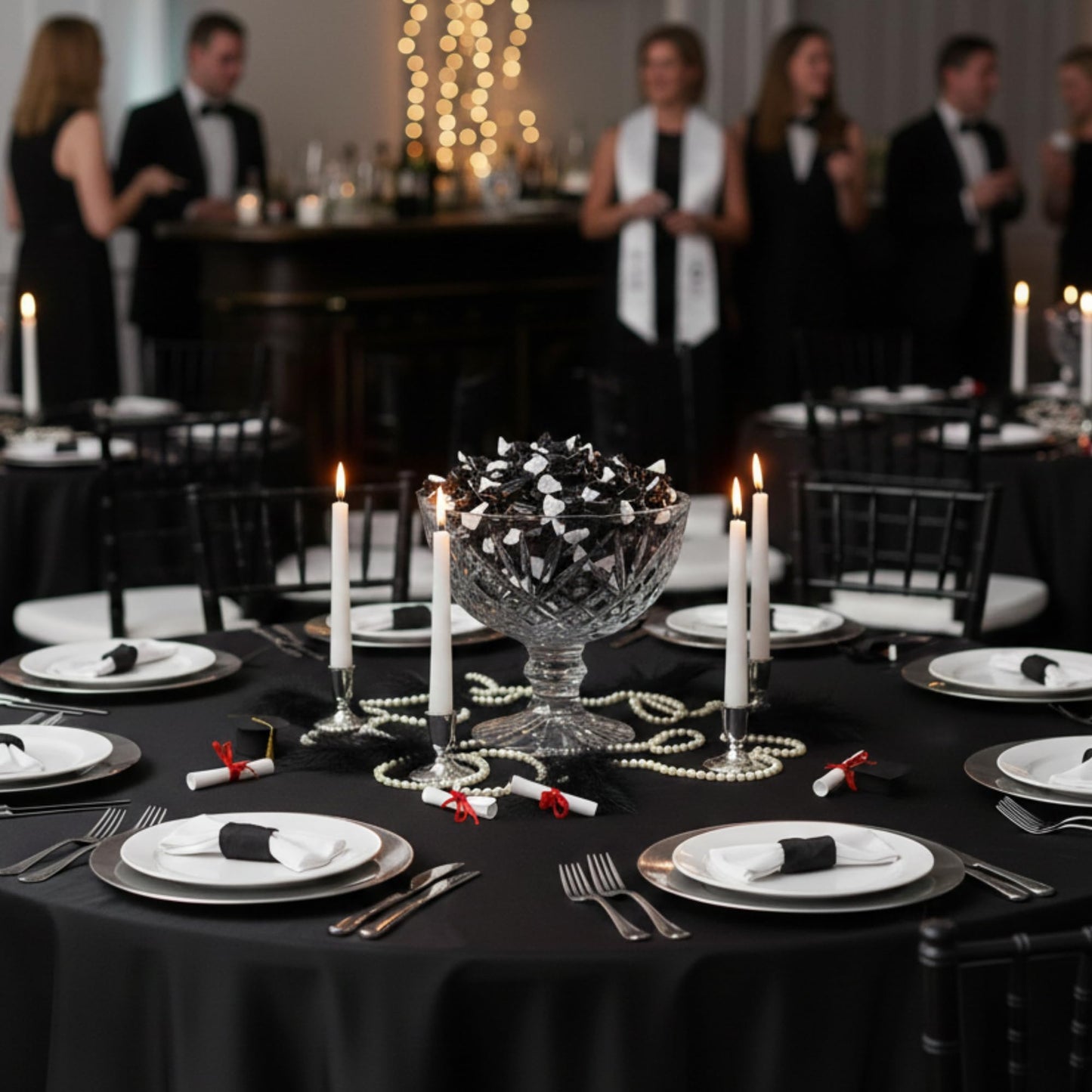 60ct Black & White Buttermints Individually Wrapped – Soft Dinner Mints Bulk for Weddings, Graduation, Candy Buffets & Elegant Party Favors