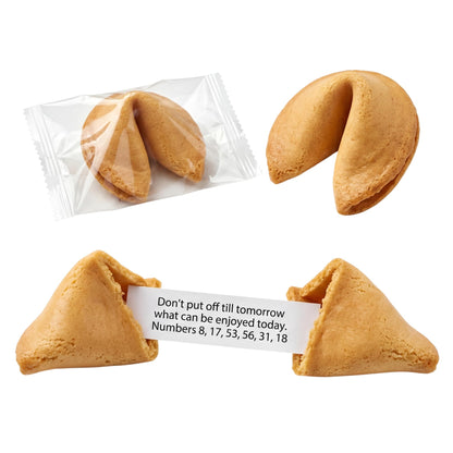 50ct Fortune Cookies Individually Wrapped in Bulk | Chinese Fortune Cookies for Parties, Birthdays, Graduations & Events