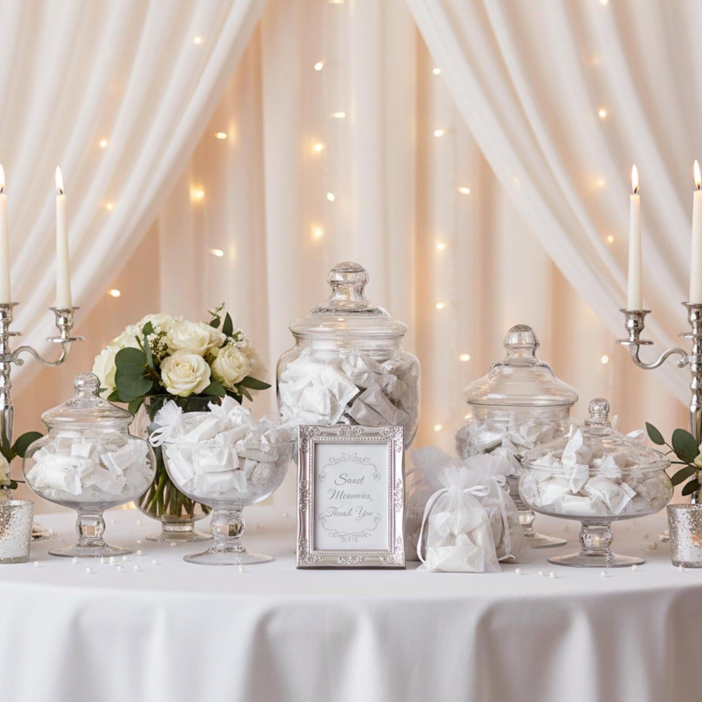 216ct White Buttermints Individually Wrapped – Bulk Wedding Mints, Soft Butter Mints for Candy Buffet, Party Favors & Hospitality