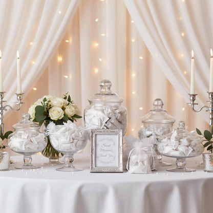 216ct White Buttermints Individually Wrapped – Bulk Wedding Mints, Soft Butter Mints for Candy Buffet, Party Favors & Hospitality