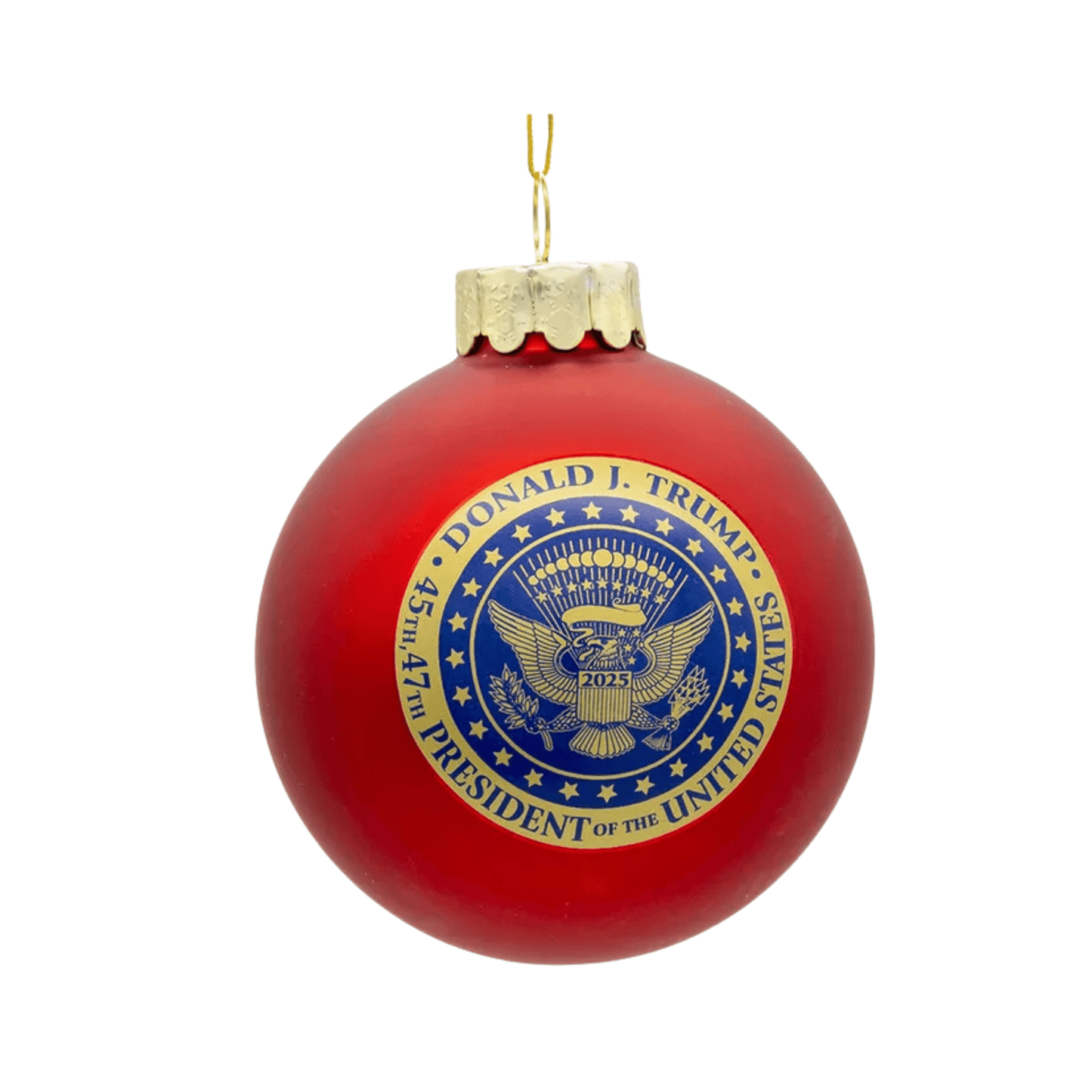 80MM Glass Trump Ball Ornament – Patriotic Christmas Keepsake - Tree Treasures