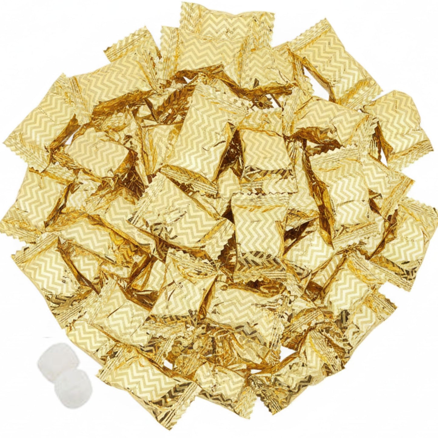 216ct Gold Buttermints Individually Wrapped – Bulk Soft Butter Mints for Weddings, Candy Buffets, Baby Showers, Retirement & Elegant Party Favors