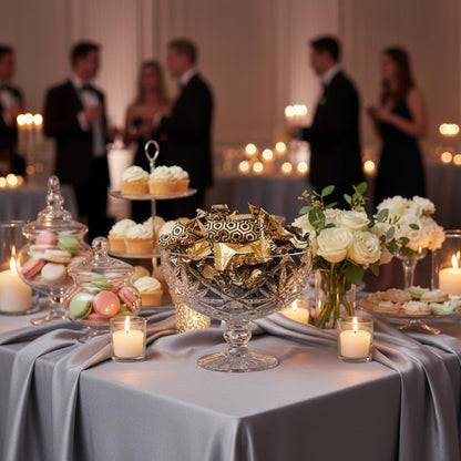 216ct Black & Gold Buttermints Individually Wrapped – Bulk Wedding Mints, Elegant Candy Buffet Favors for Parties, Corporate Events & New Year’s