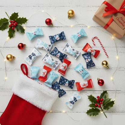 216ct Christmas Buttermints Bulk – Individually Wrapped Snowflake & Snowman Candy for Holiday Parties, Weddings, and Gift Bags