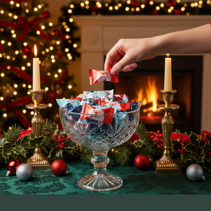 216ct Christmas Buttermints Bulk – Individually Wrapped Snowflake & Snowman Candy for Holiday Parties, Weddings, and Gift Bags