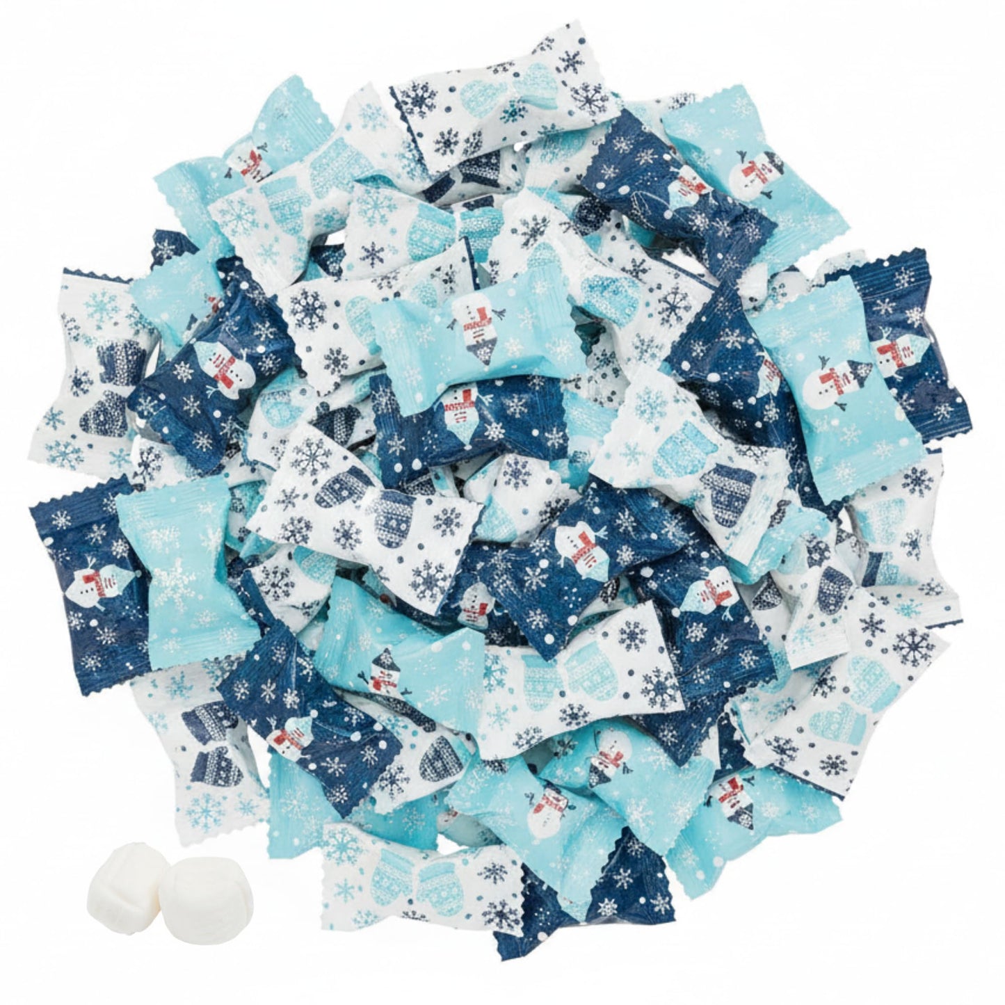 216ct Christmas Buttermints Bulk – Individually Wrapped Snowman & Snowflake Holiday Candy for Parties, Gift Bags & Candy Buffets