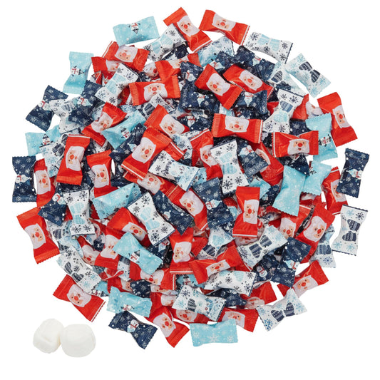 216ct Christmas Buttermints Bulk – Individually Wrapped Snowflake & Snowman Candy for Holiday Parties, Weddings, and Gift Bags