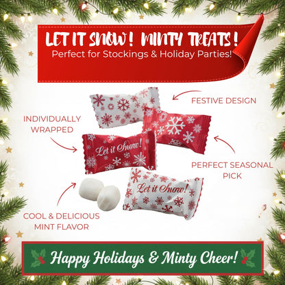 216ct Christmas Buttermints Bulk – Individually Wrapped Snowflake Holiday Candy for Parties, Gift Bags & Candy Buffets