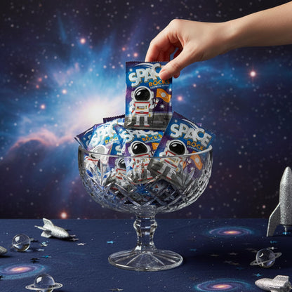 Space Rocks Popping Candy – Space Themed Crackling Candy for Kids, Party Favors & Science Treats (10, 18, 72 Pack)