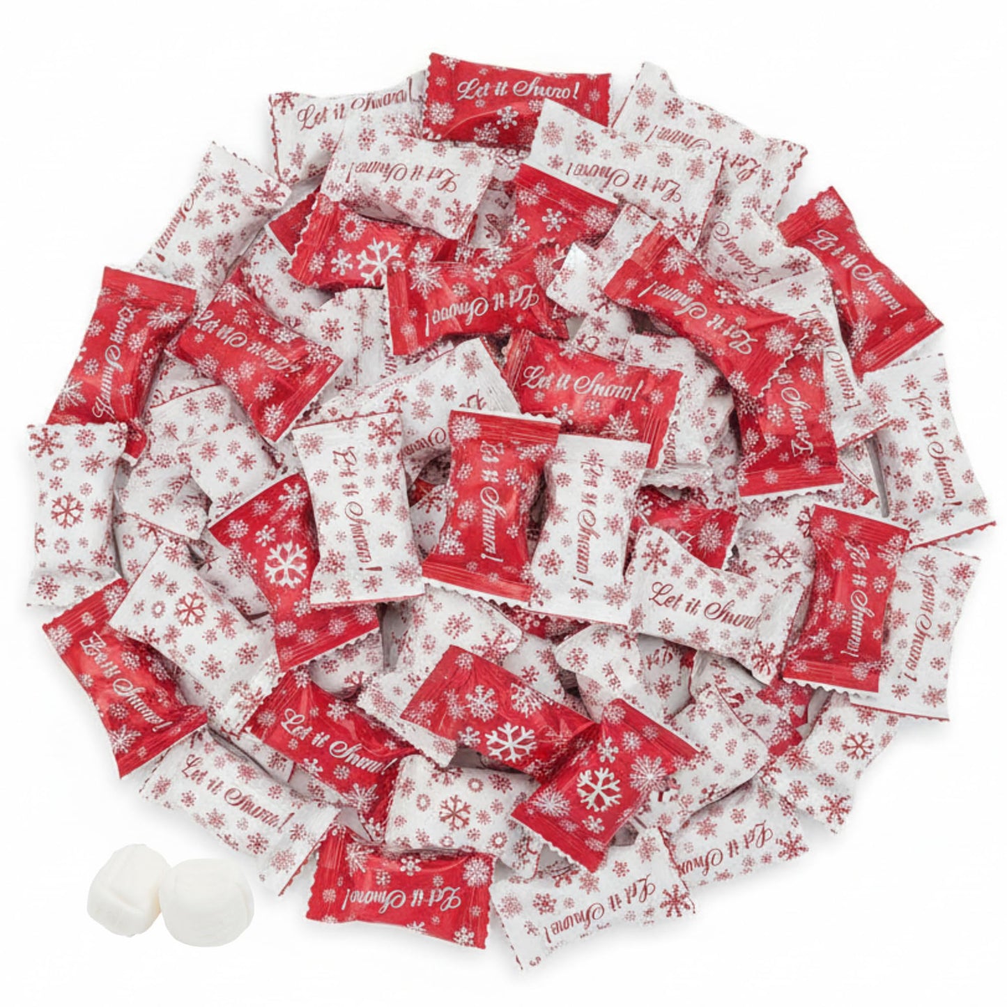216ct Christmas Buttermints Bulk – Individually Wrapped Snowflake Holiday Candy for Parties, Gift Bags & Candy Buffets