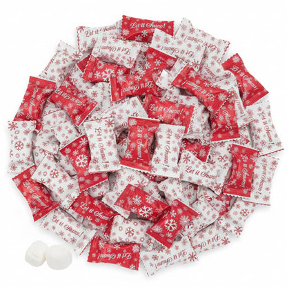 216ct Christmas Buttermints Bulk – Individually Wrapped Snowflake Holiday Candy for Parties, Gift Bags & Candy Buffets
