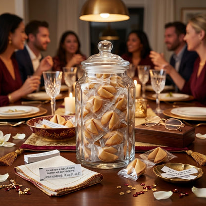 50ct Fortune Cookies Individually Wrapped in Bulk | Chinese Fortune Cookies for Parties, Birthdays, Graduations & Events