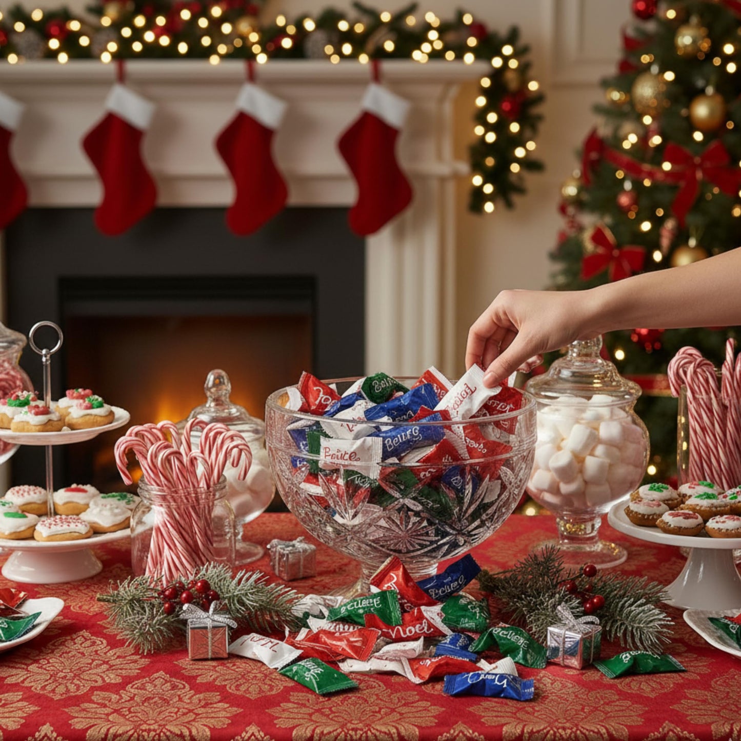 216ct Christmas Buttermints Individually Wrapped – Faith-Based Holiday Candy with “Joy, Peace, Noel, Believe” for Church Events, Gift Bags & Party Favors