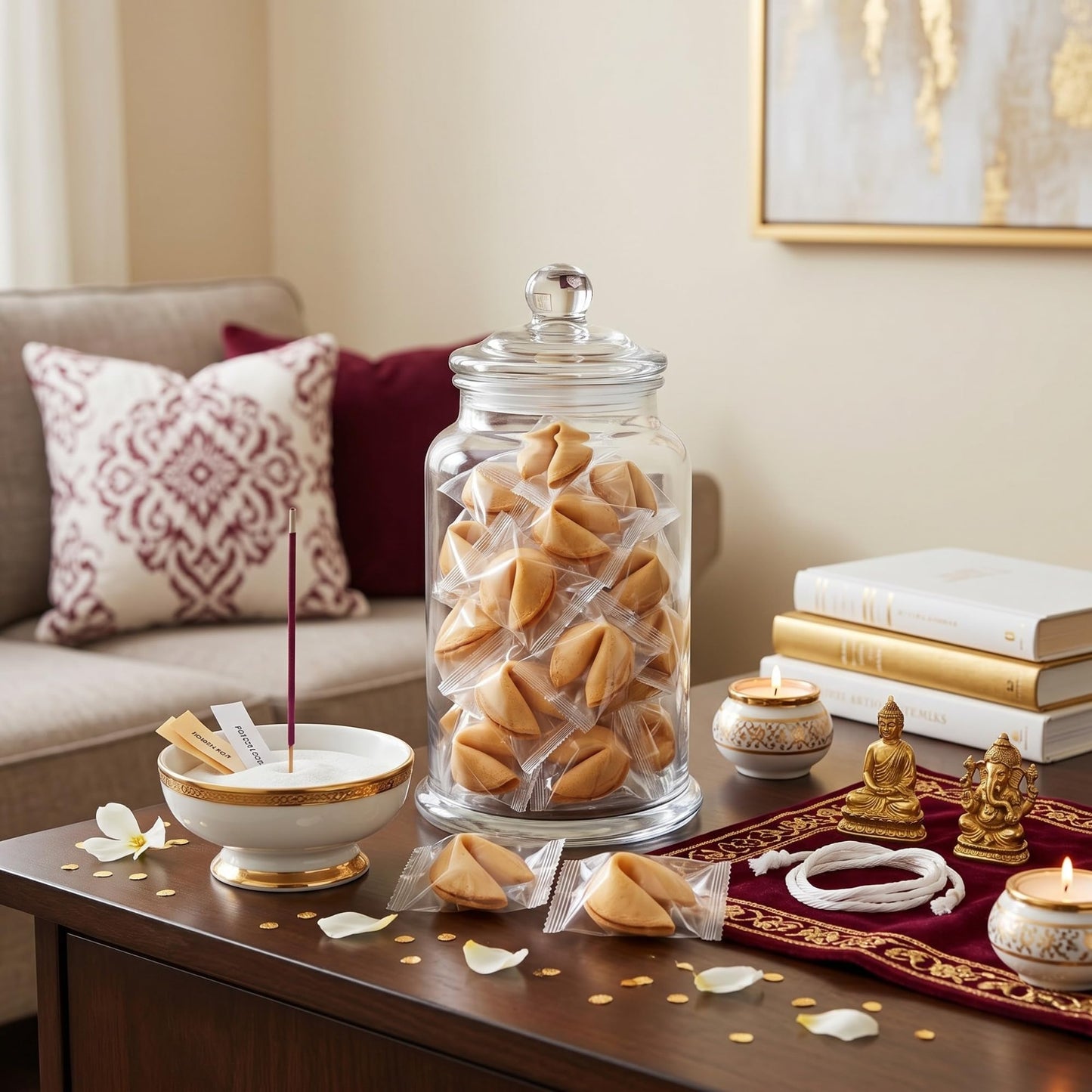 50ct Fortune Cookies Individually Wrapped in Bulk | Chinese Fortune Cookies for Parties, Birthdays, Graduations & Events