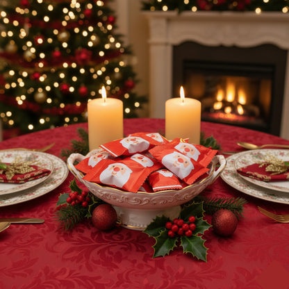 216ct Christmas Buttermints Bulk – Individually Wrapped Santa Holiday Candy for Parties, Gift Bags & Candy Buffets
