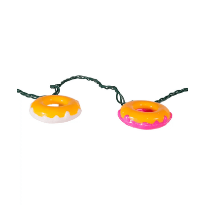 9' UL 10 - Light White & Pink Donut String Light Set – Fun Holiday & Party Décor - Tree Treasures