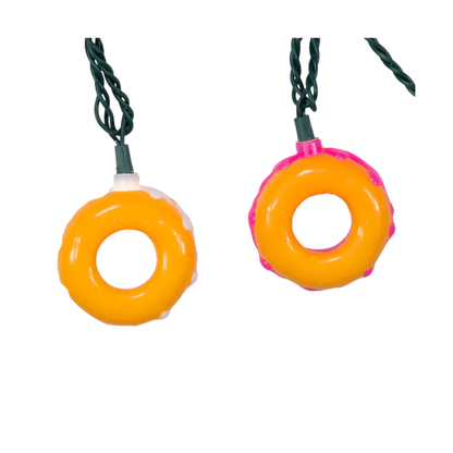9' UL 10 - Light White & Pink Donut String Light Set – Fun Holiday & Party Décor - Tree Treasures