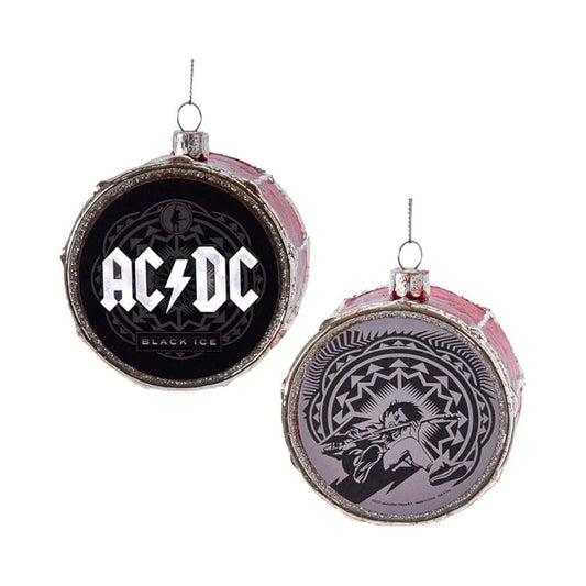 Kurt Adler AC/DC© Glass Drum Head Ornament, 3.25 Inches