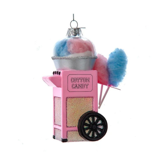 Kurt S. Adler Glass Cotton Candy Cart Ornament, 4.75-inches