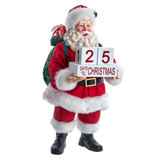 Kurt Adler Fabriché™ Countdown Santa Figurine, 10.5 Inches