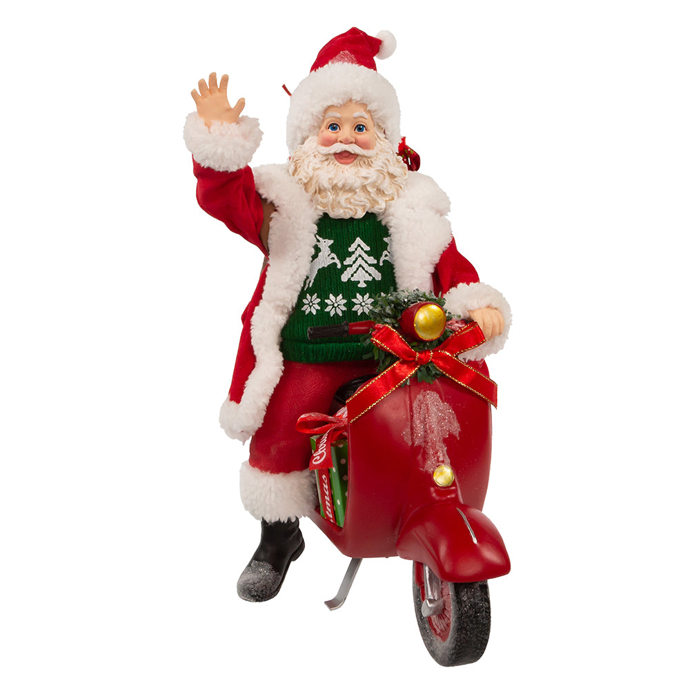 Kurt Adler Fabriché™ Santa On Scooter, 10 Inches