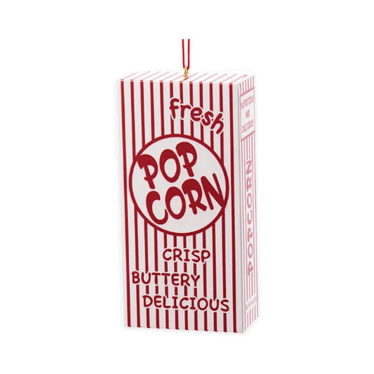 Kurt Adler "POPCORN" Box Ornament, 4 Inches