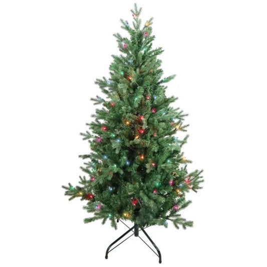 4.5-foot Pre-Lit Multicolor Incandescent Jackson Pine Tree by Kurt Adler