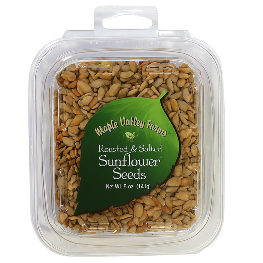 Maple Valley Farms Roasted And Salted Sunflower Seeds 5 OZ PEG TUB
