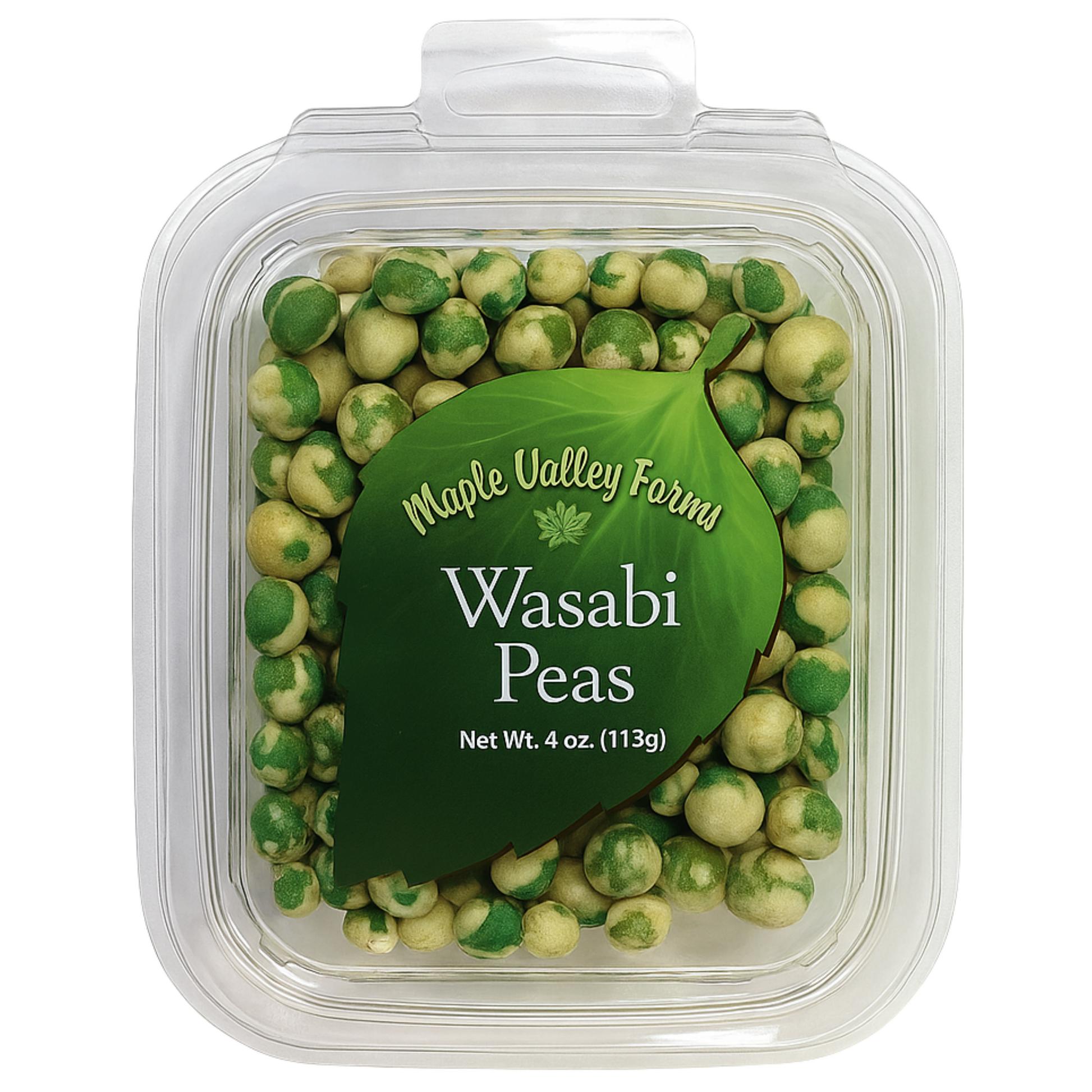 Maple Valley Farms Wasabi Peas 4 OZ PEG TUB