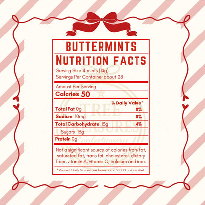 Red & White Buttermints 220ct – Individually Wrapped Butter Mints Bulk Candy for Peppermint Parties, Weddings & Holiday Candy Buffets