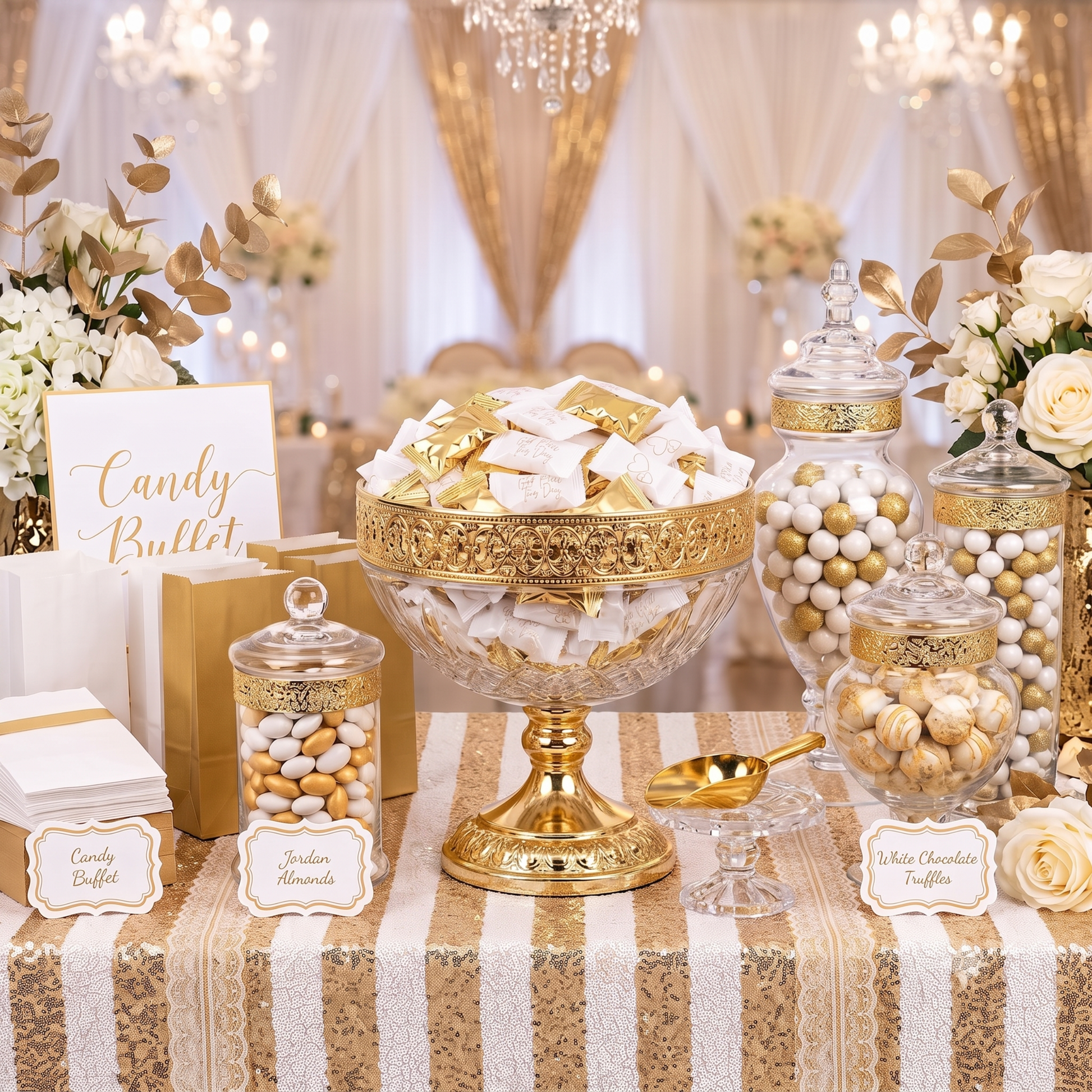Tree Treasures Gold Buttermints - Individually Wrapped Soft Butter Mints for Baptism, First Communion, Christening, Wedding Favors & Candy Buffet (110 & 220 Count)