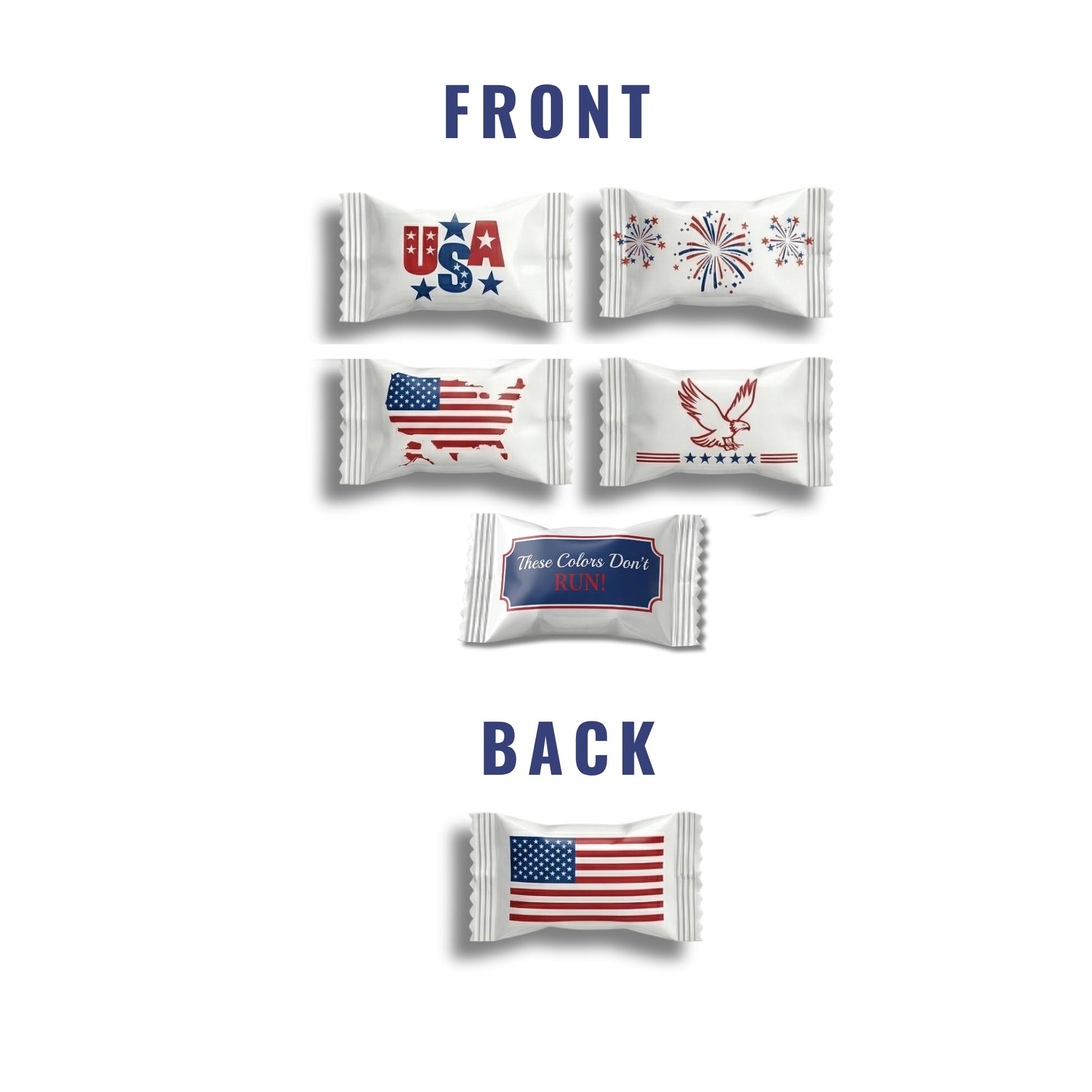 USA Flag Buttermints 220ct | Individually Wrapped Patriotic Butter Mints | American Flag Candy for 4th of July, Memorial Day, Veterans Day & Military Party Favors