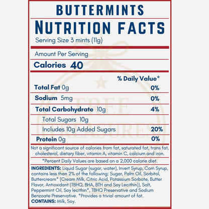 USA Flag Buttermints 220ct | Individually Wrapped Patriotic Butter Mints | American Flag Candy for 4th of July, Memorial Day, Veterans Day & Military Party Favors