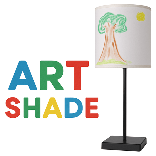 Art Shade – Reusable DIY Kids Lamp with Customizable PVC Shade - Tree Treasures