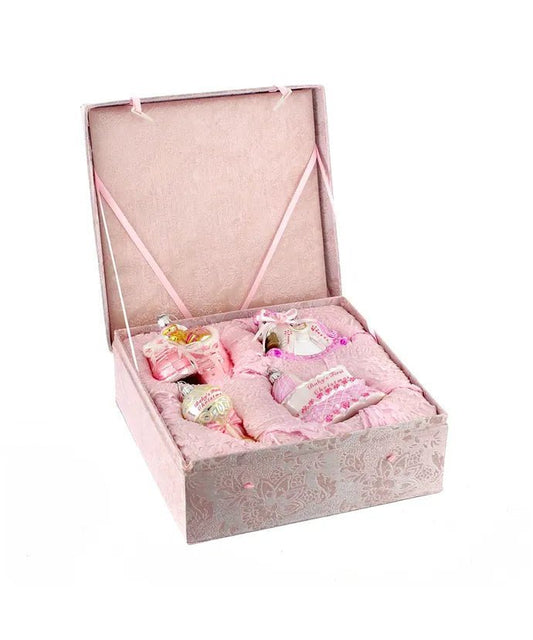 Baby Girl Glass Ornament Set – 4 Pieces – Noble Gems - Tree Treasures