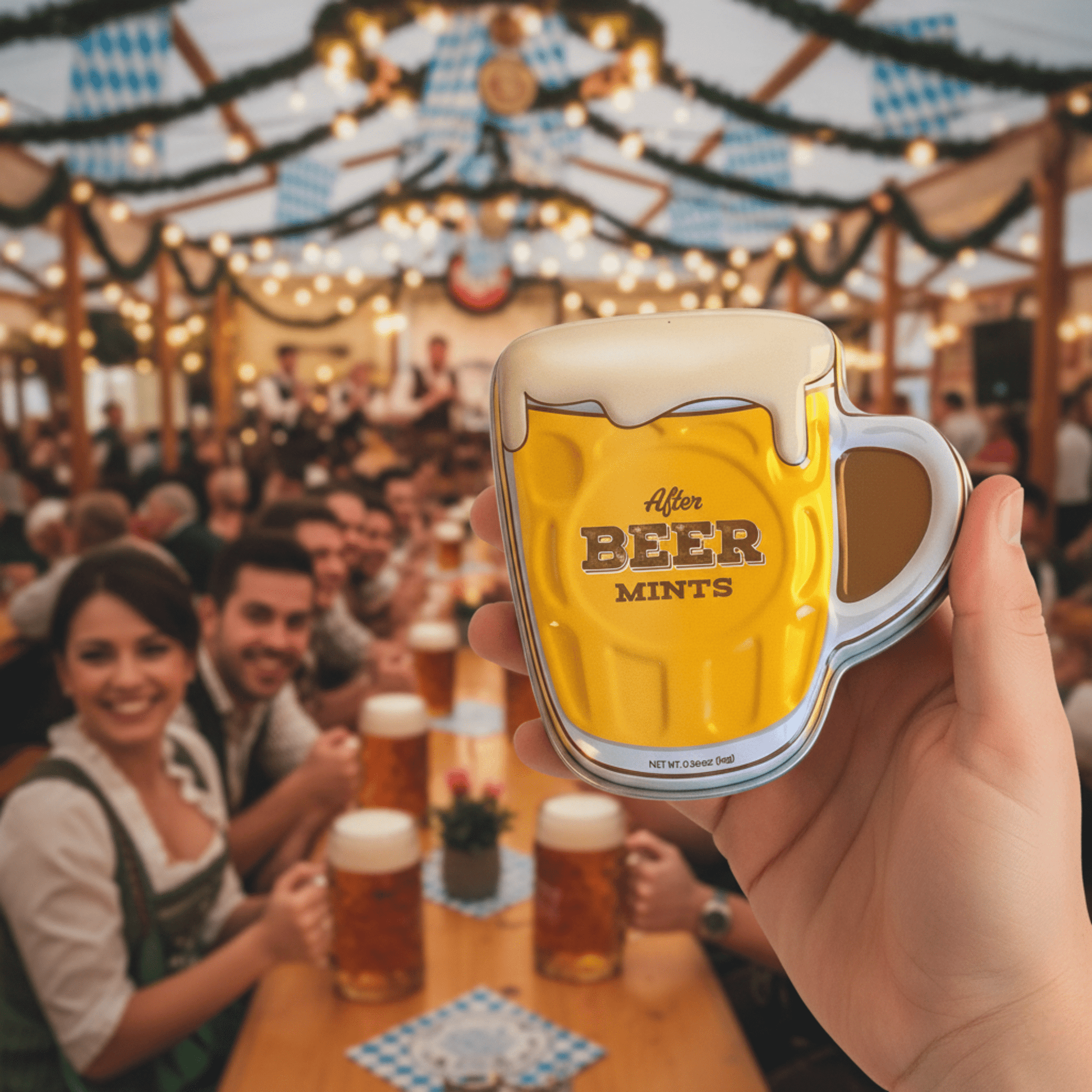 Beer Mug Shaped Peppermint Mints – 0.56 oz Collectible Tin - Tree Treasures