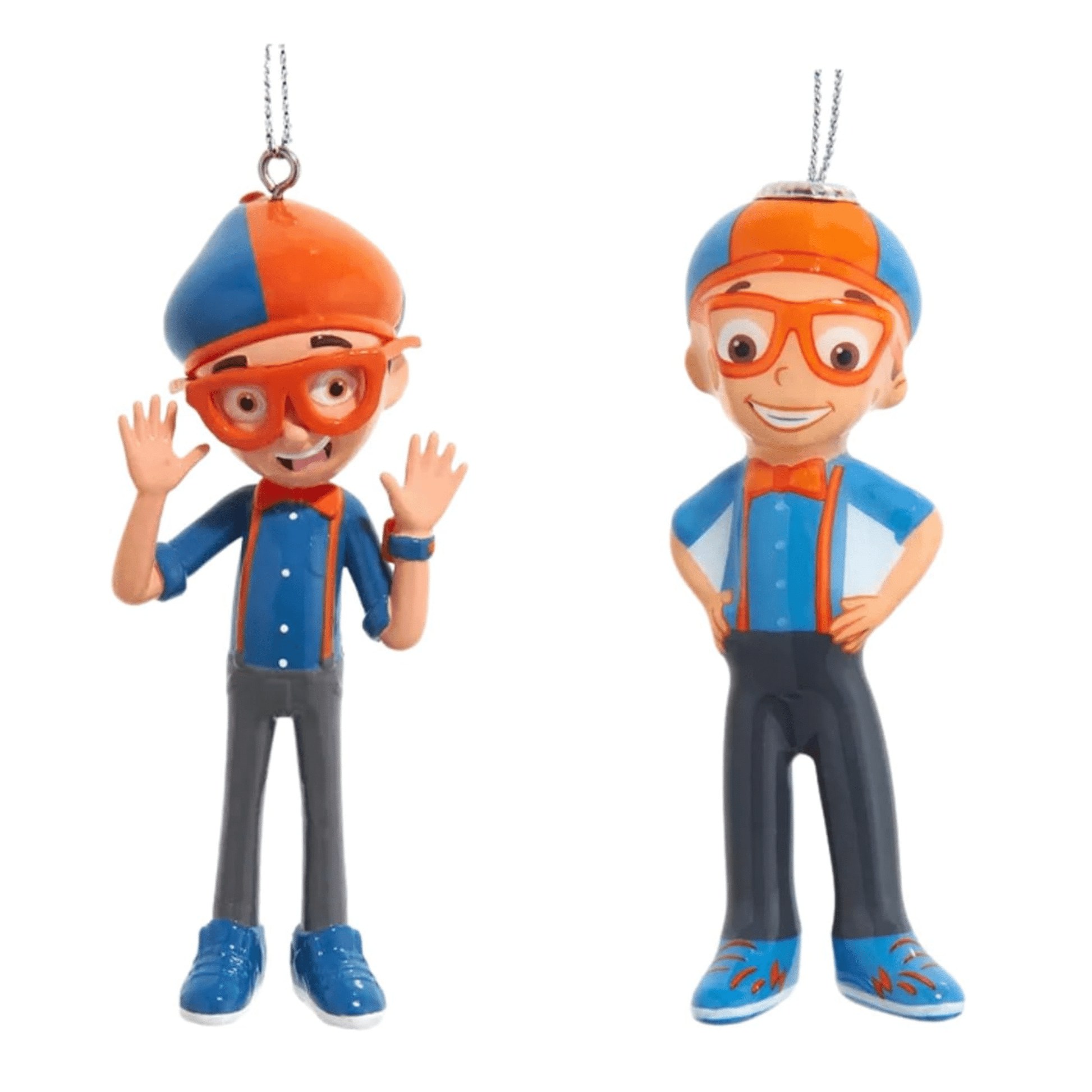 Blippi Holiday Ornament Bundle – Includes Blow Mold & Decoupage Ornaments by Kurt Adler – Fun Christmas Decorations - Tree Treasures