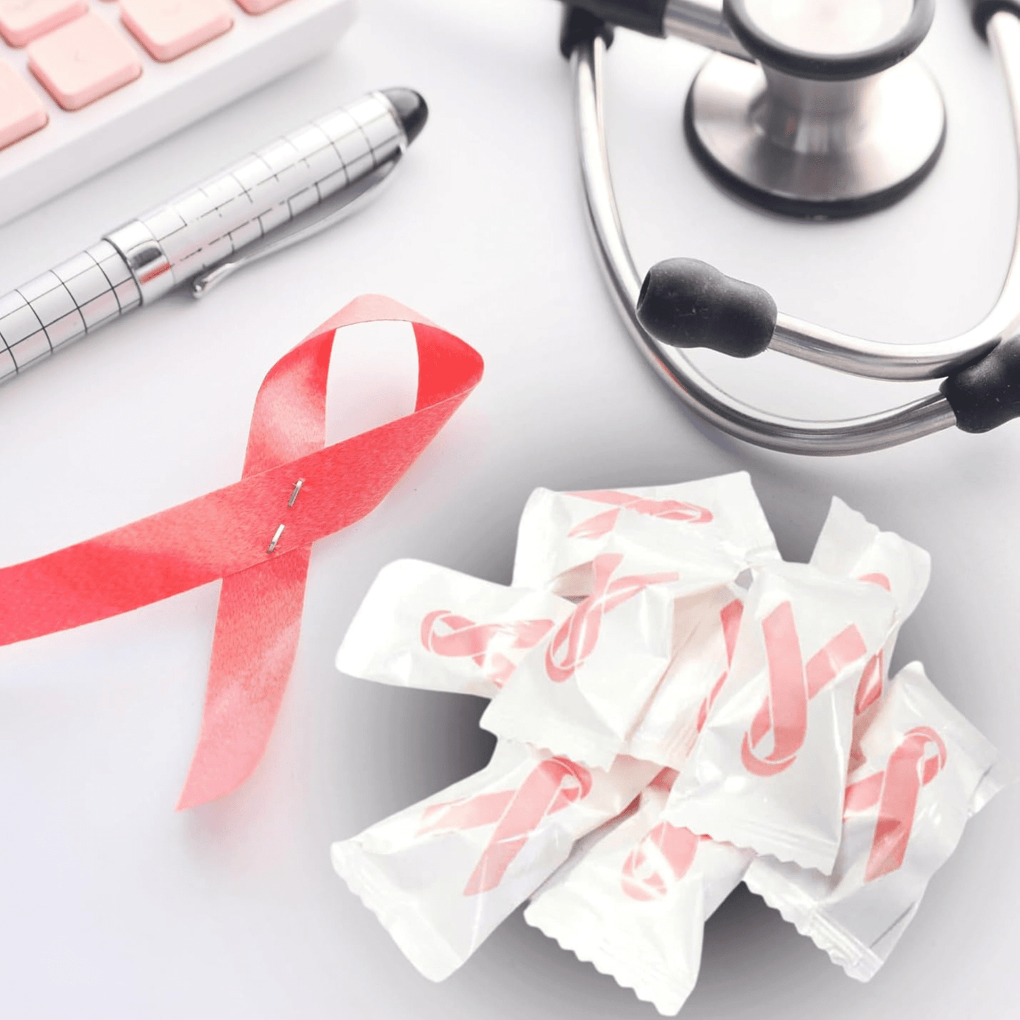 Breast Cancer Awareness Buttermints – 216 Count Bulk Candy Individually Wrapped – Individually Wrapped Candy Pink Butter Mints for Fundraisers, Thank You Gifts, Candy Buffet, After Dinner Treats & Party Decorations - Tree Treasures