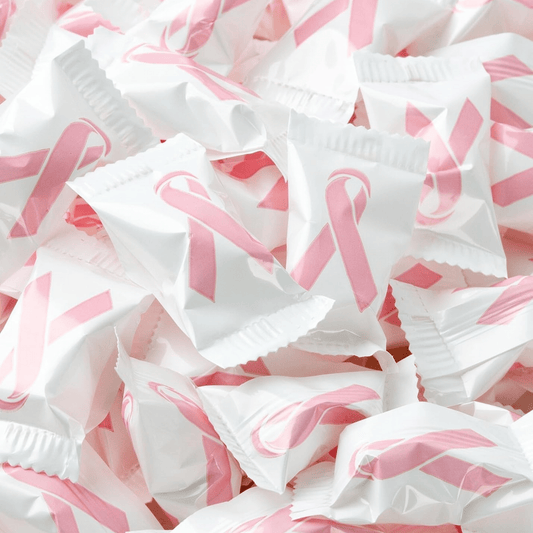 Breast Cancer Awareness Buttermints – 216 Count Bulk Candy Individually Wrapped – Individually Wrapped Candy Pink Butter Mints for Fundraisers, Thank You Gifts, Candy Buffet, After Dinner Treats & Party Decorations - Tree Treasures