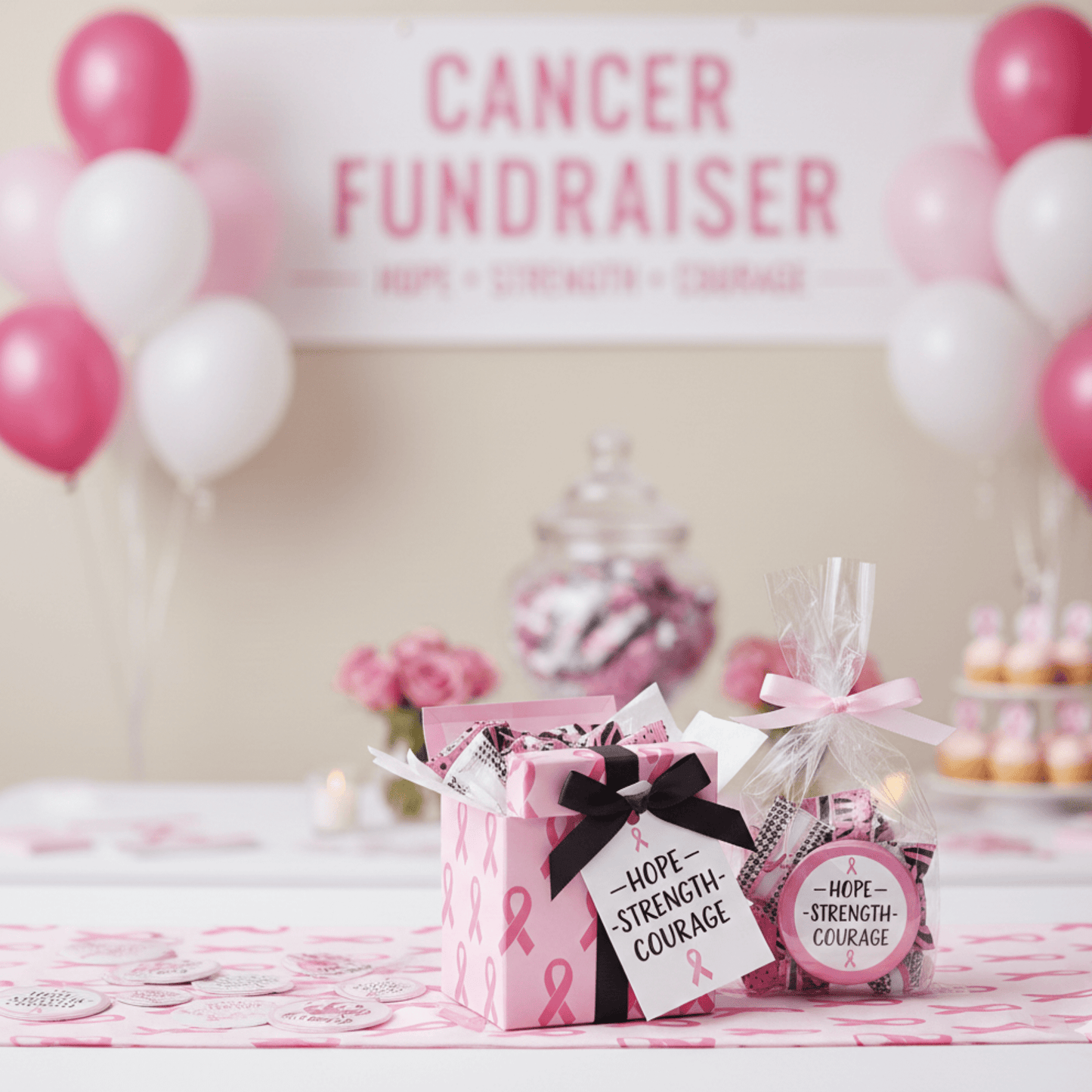 Breast Cancer Awareness Pink Buttermints – 216 - Count Bulk Individually Wrapped Candy for Events, Gifts, Fundraisers & Party Décor - Tree Treasures