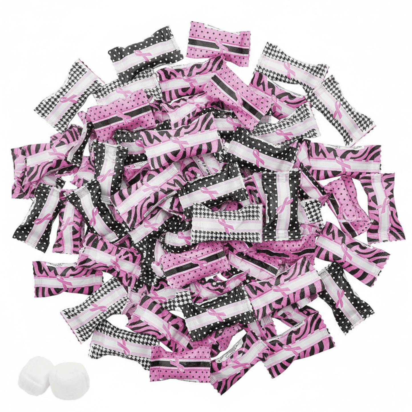 Breast Cancer Awareness Pink Buttermints – 216 - Count Bulk Individually Wrapped Candy for Events, Gifts, Fundraisers & Party Décor - Tree Treasures
