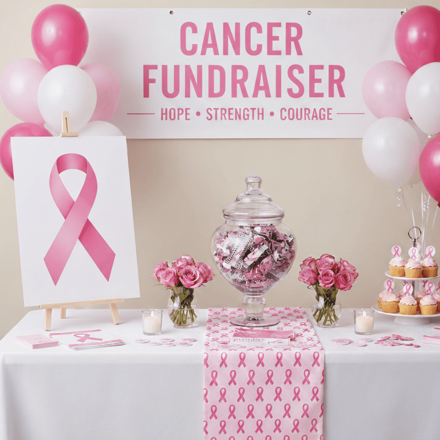 Breast Cancer Awareness Pink Buttermints – 216 - Count Bulk Individually Wrapped Candy for Events, Gifts, Fundraisers & Party Décor - Tree Treasures