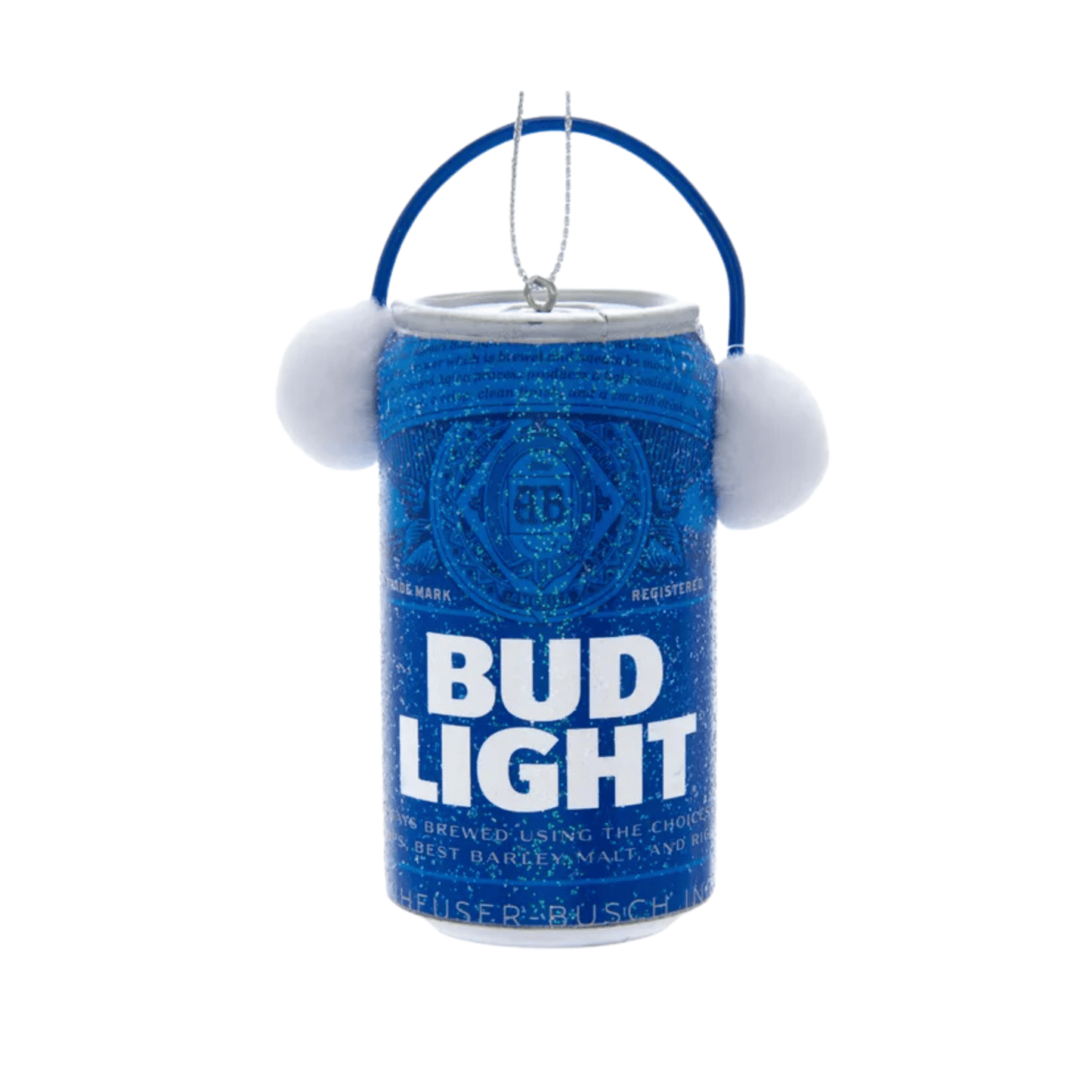 Budweiser® Bud Light Can With Ear Muffs Ornament – Festive Beer Lover’s Décor - Tree Treasures