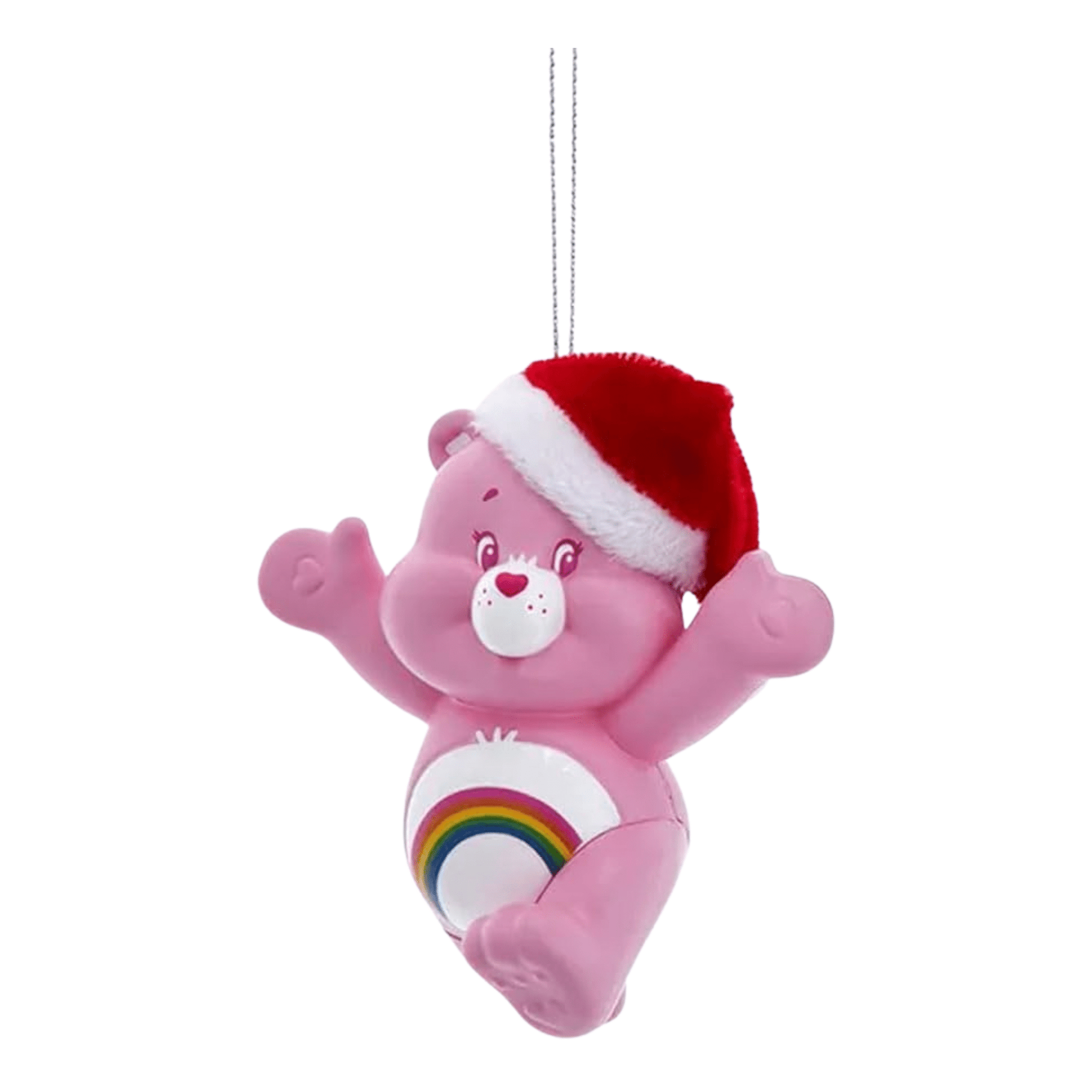 Care Bears Pink Cheer Bear Christmas Ornament – Santa Hat Holiday Decor - Tree Treasures