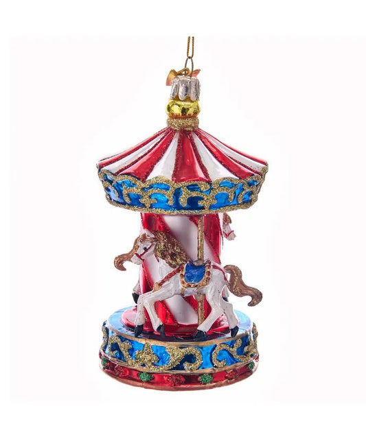 Carousel Merry Go Round Glass Ornament – Noble Gems - Tree Treasures