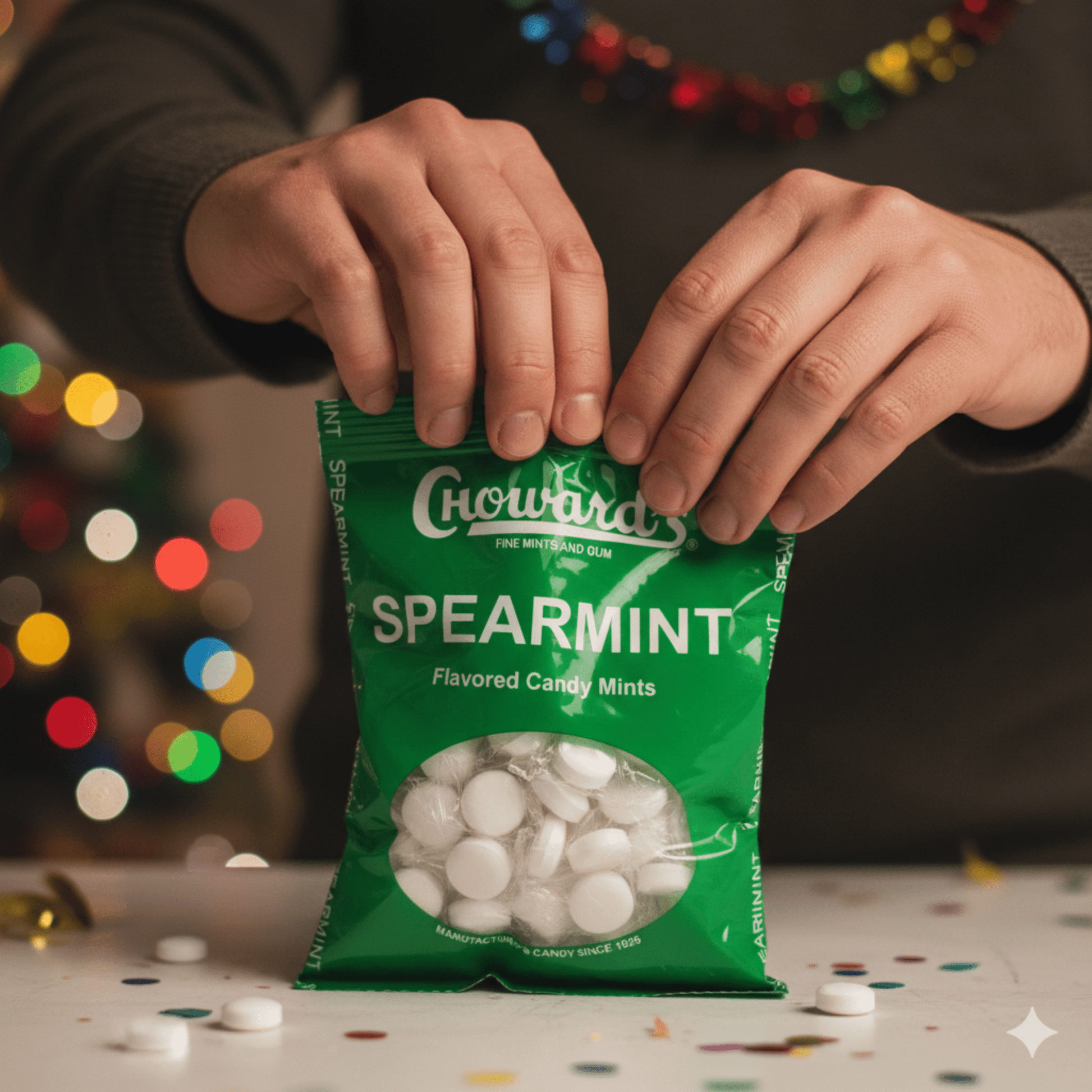 Choward's Spearmint Mints 3 OZ Peg Bag - Tree Treasures