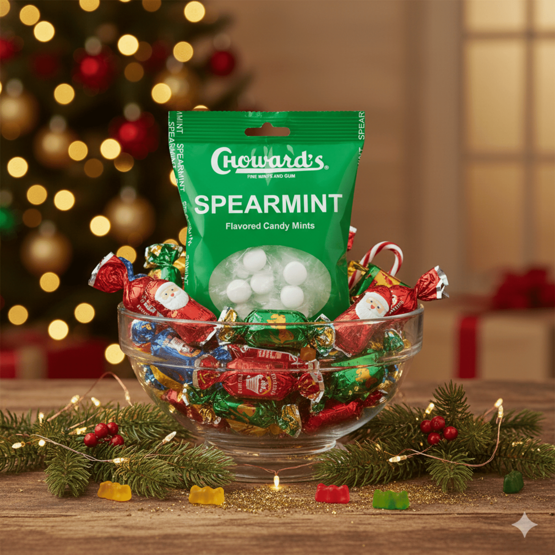 Choward's Spearmint Mints 3 OZ Peg Bag - Tree Treasures